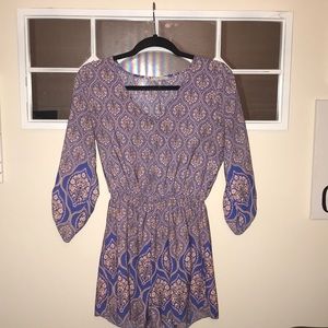 Purple printed romper